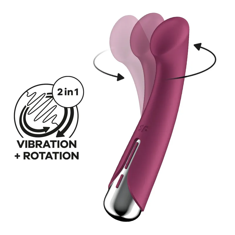 Вібратор з ротацією Satisfyer Spinning G-Spot 1 Red, плоска площадка для точки G