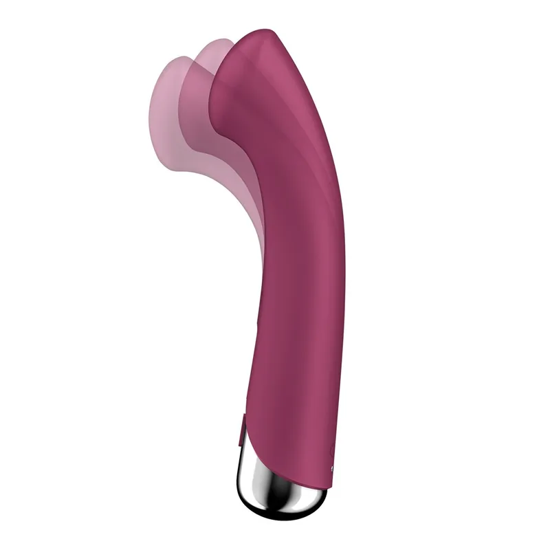 Вібратор з ротацією Satisfyer Spinning G-Spot 1 Red, плоска площадка для точки G