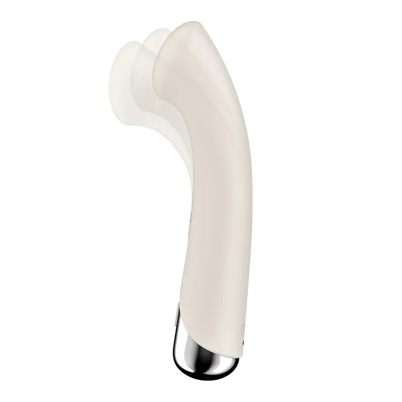 Вібратор з ротацією Satisfyer Spinning G-Spot 1 Beige, плоска площадка для точки G