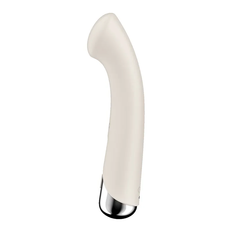 Вібратор з ротацією Satisfyer Spinning G-Spot 1 Beige, плоска площадка для точки G