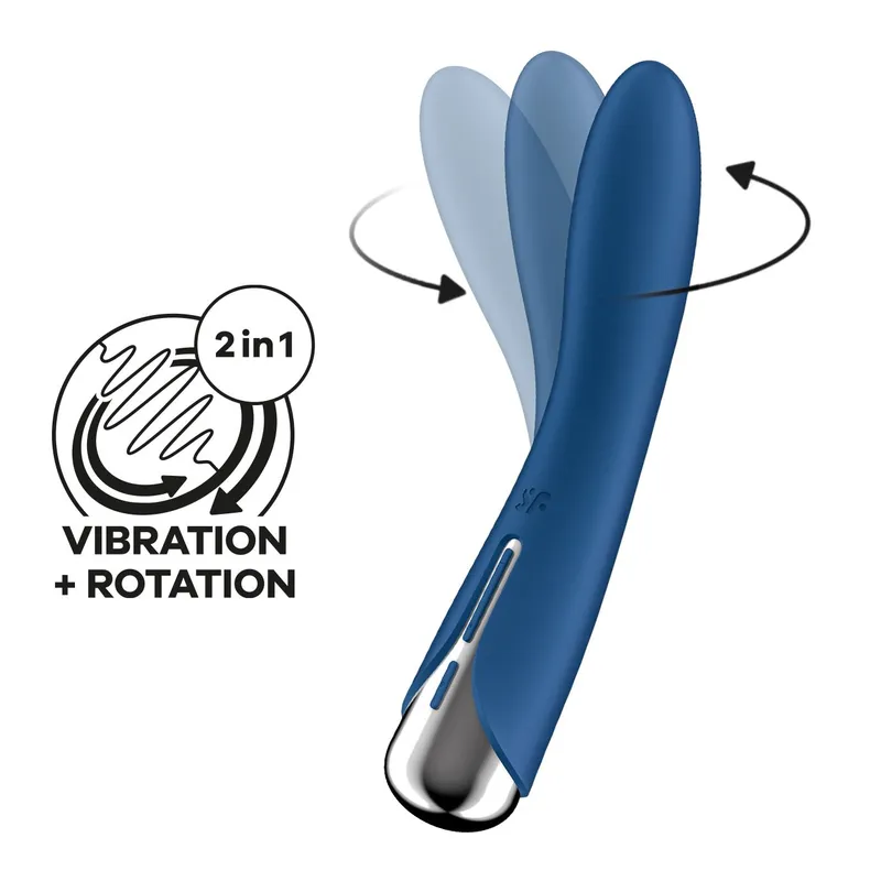 Вібратор точки G Satisfyer Spinning Vibe 1 Blue, 2 мотори