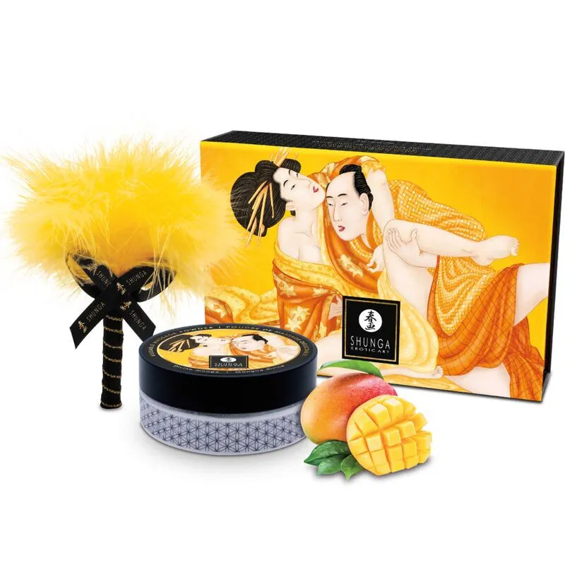 Їстівна пудра для тіла Shunga Body Powder Luscious Mango, 75 г, аромат манго