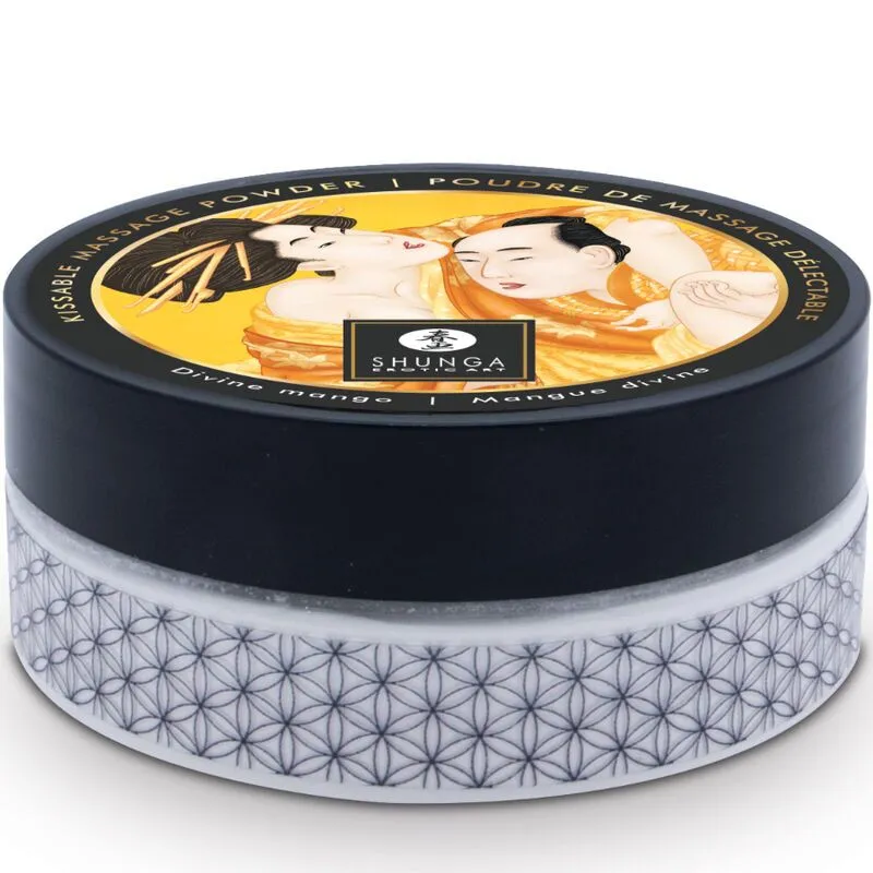 Їстівна пудра для тіла Shunga Body Powder Luscious Mango, 75 г, аромат манго