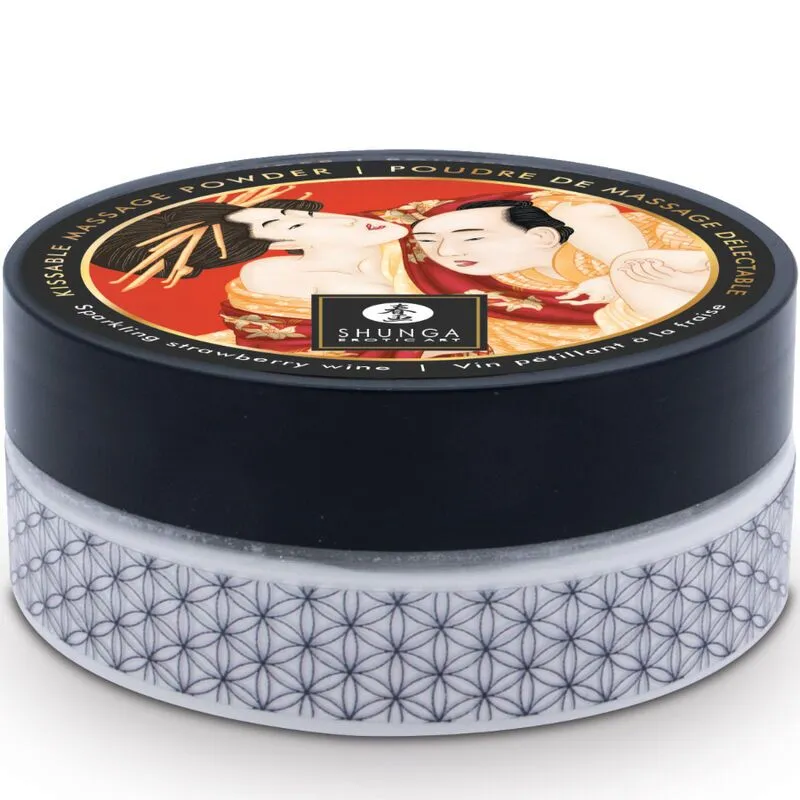 Пудра для оральних пестощів Shunga Body Powder Sparkling Strawberry Wine, 75 г