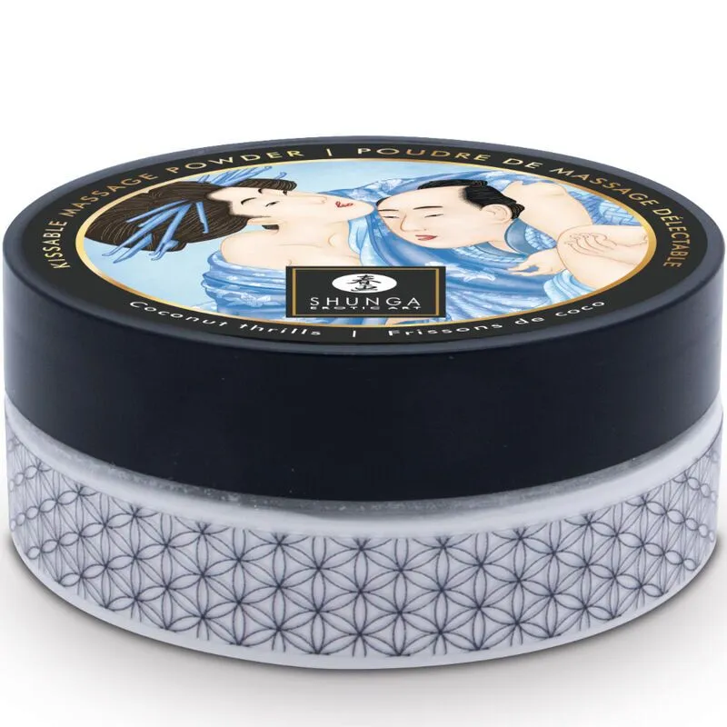 Пудра для оральних пестощів Shunga Body Powder Coconut Thrills, 75 г, аромат кокоса