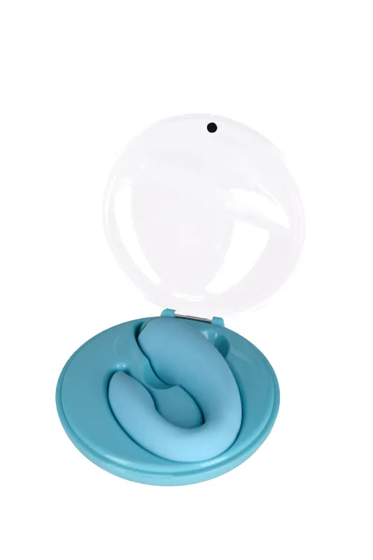 Вібратор для пар FairyGasm PleasureBerry blue, зарядний кейс, пульт ДУ