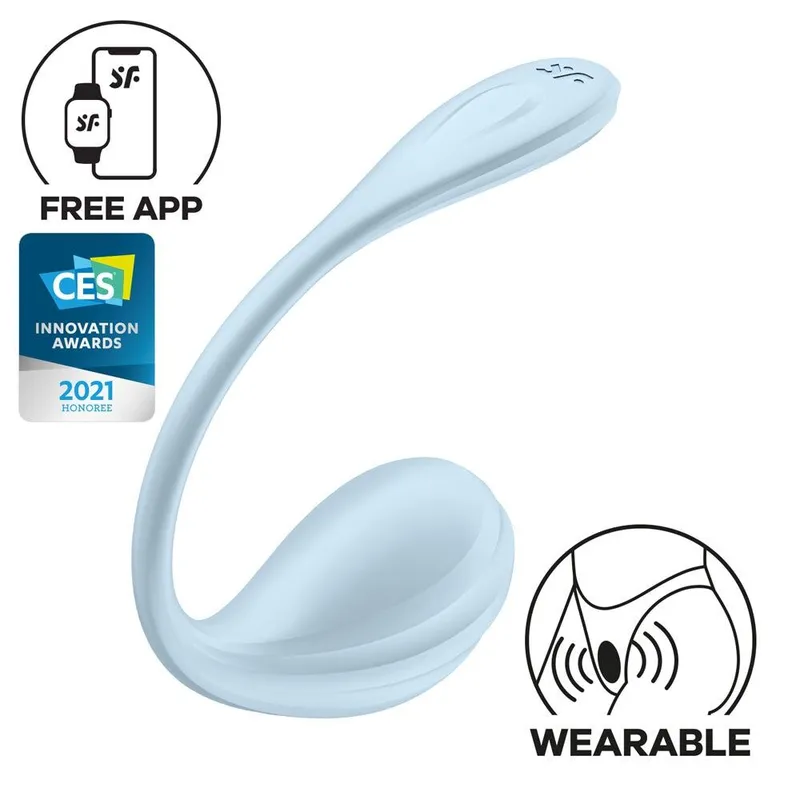 Смарт-віброяйце Satisfyer Smooth Petal Light Blue