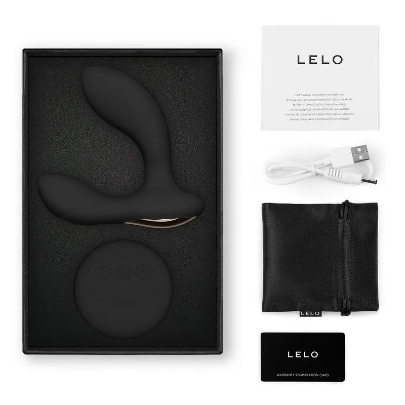 Масажер простати LELO Hugo 2 Remote Black, 2 мотори, пульт ДК
