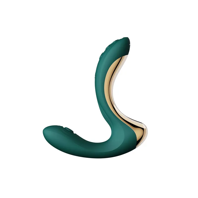 Вібратор-пульсатор Zalo – Talis G-Spot PulseWave Vibrator Turquoise Green з вакуумною насадкою