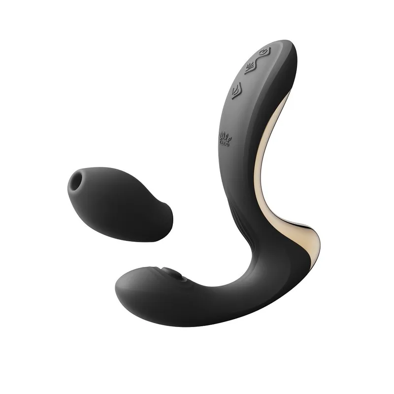 Вібратор-пульсатор Zalo Talis G-Spot PulseWave Vibrator Obsidian Black з вакуумною насадкою