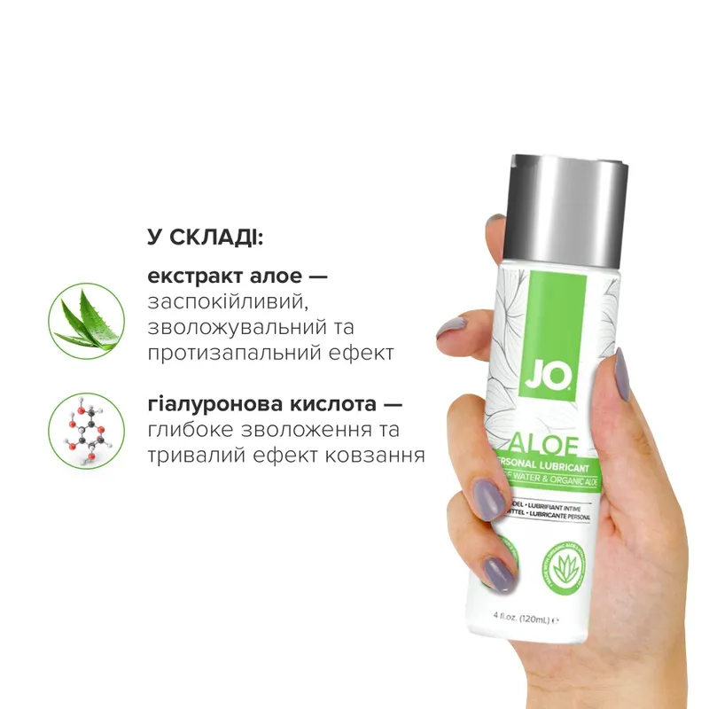 Змазка на водній основі JO H2O Organic Aloe (120 мл)