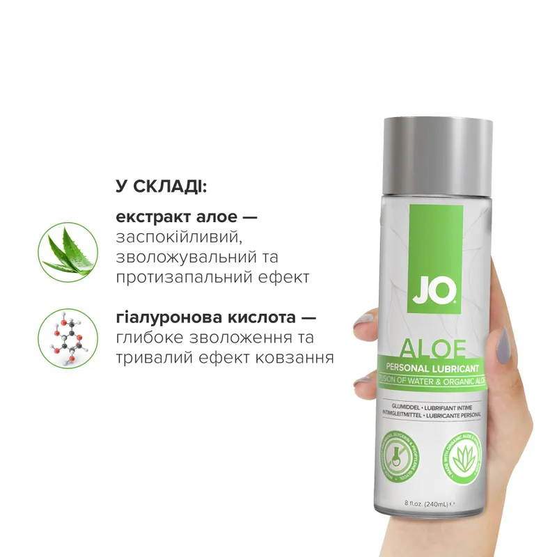 Лубрикант на водній основі JO H2O Organic Aloe (240 мл)