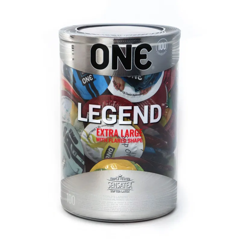 Презервативи ONE Legend XL, 100 шт, збільшений розмір, упаковка-тубус