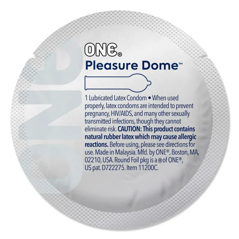 Набір презервативів ONE Pleasure Dome, 100 шт, з розширеною головкою, тубус