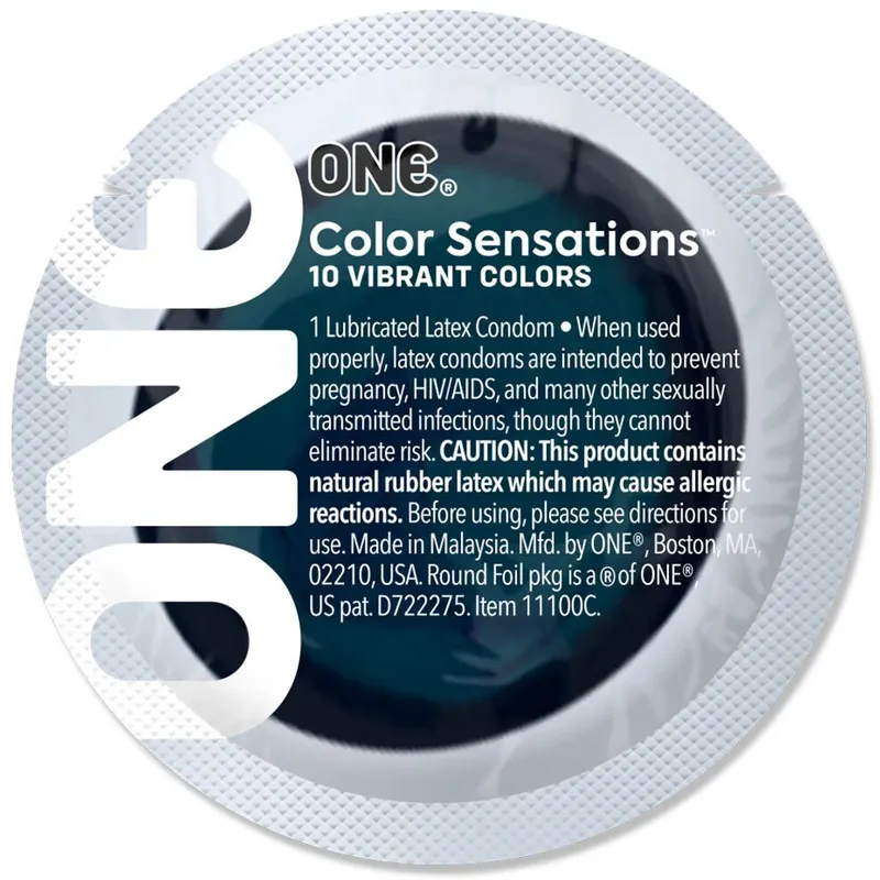 Презерватив ONE Color Sensations ONE is the corner pocket, чорний, 1 шт