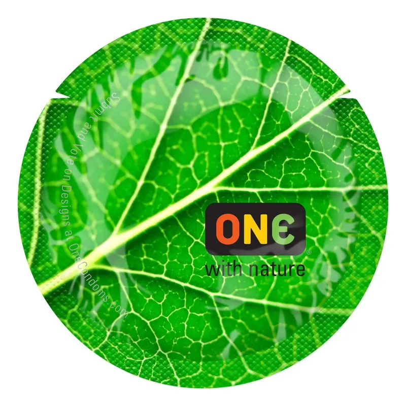 Презерватив ONE Color Sensations ONE with nature, 1 шт, зелений