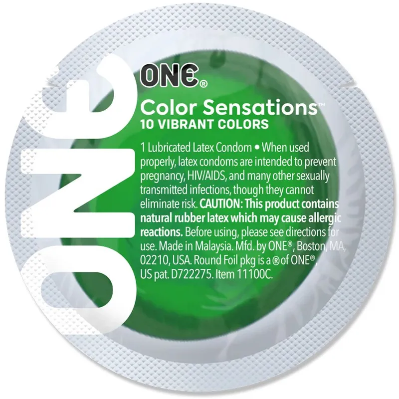 Презерватив ONE Color Sensations ONE with nature, 1 шт, зелений