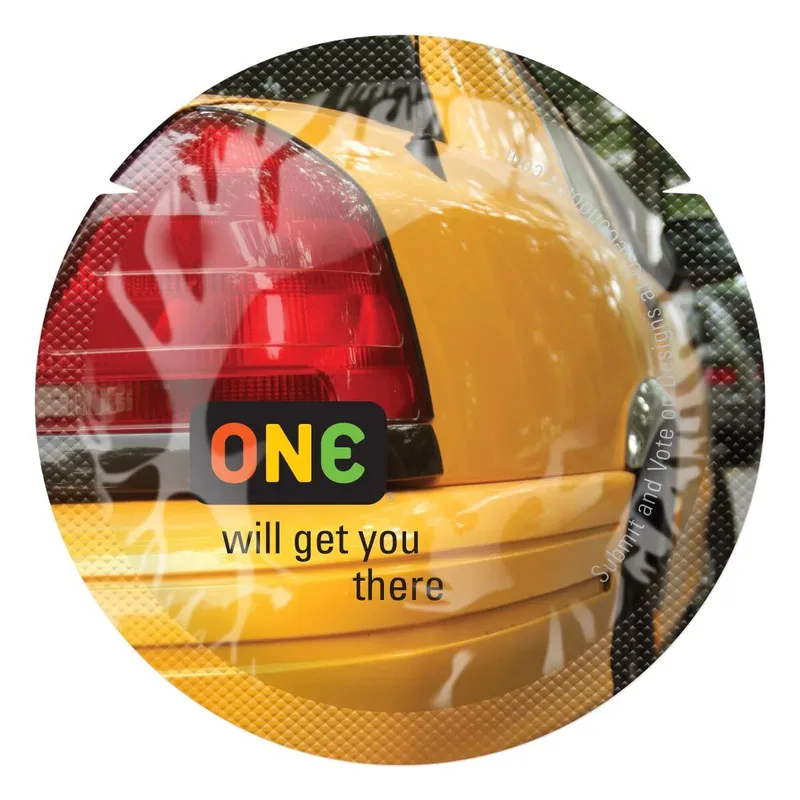 Презерватив ONE Color Sensations ONE will get you there, 1 шт, жовтий