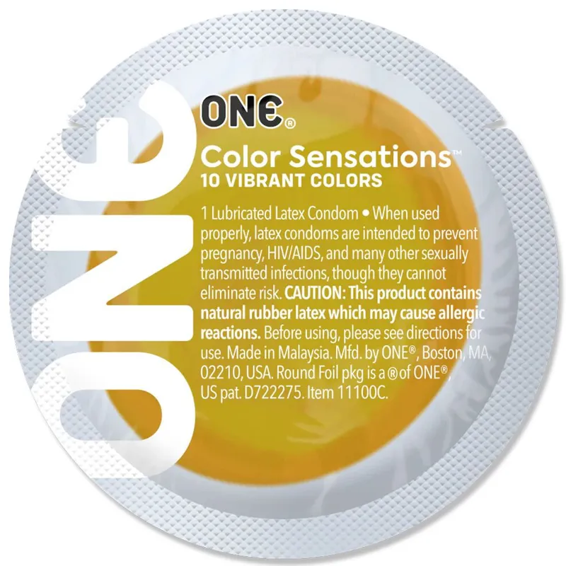 Презерватив ONE Color Sensations ONE will get you there, 1 шт, жовтий