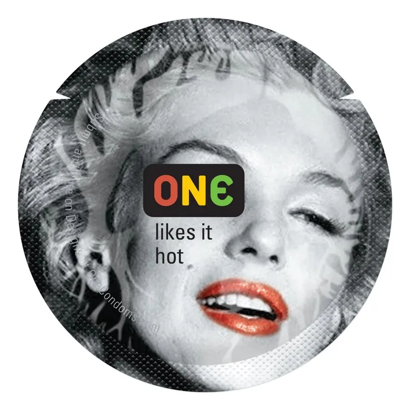 Презерватив ONE Color Sensations ONE likes it hot, 1 шт, червоний, зі змазкою