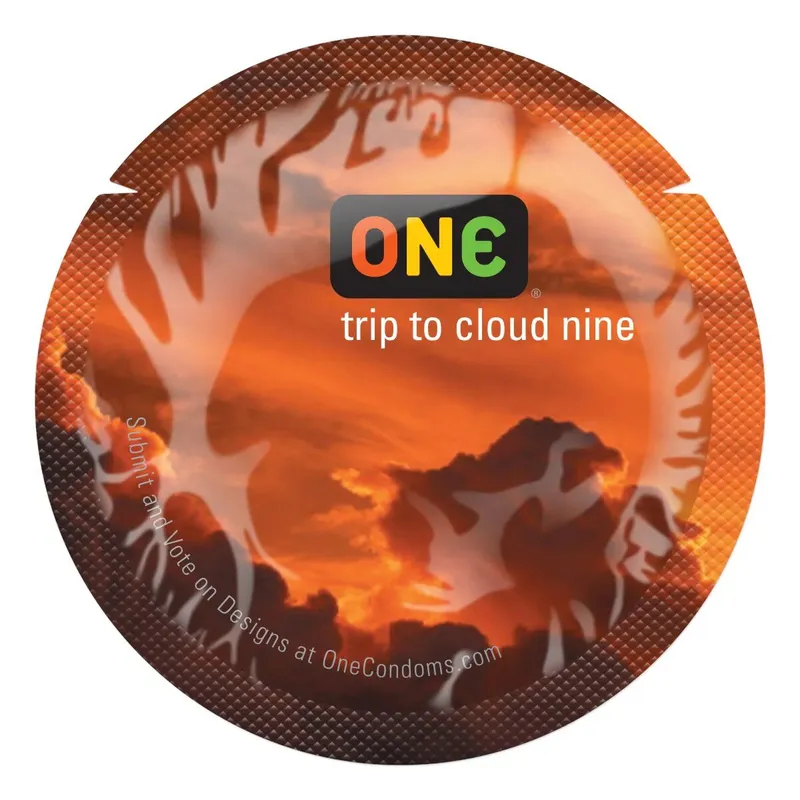 Презерватив ONE Color Sensations ONE trip to cloud nine, 1 шт, помаранчевий