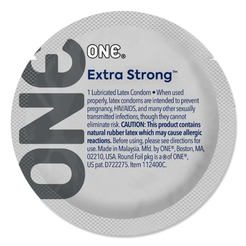Презерватив ONE Extra Strong, 1 шт, розширена форма, зі змазкою