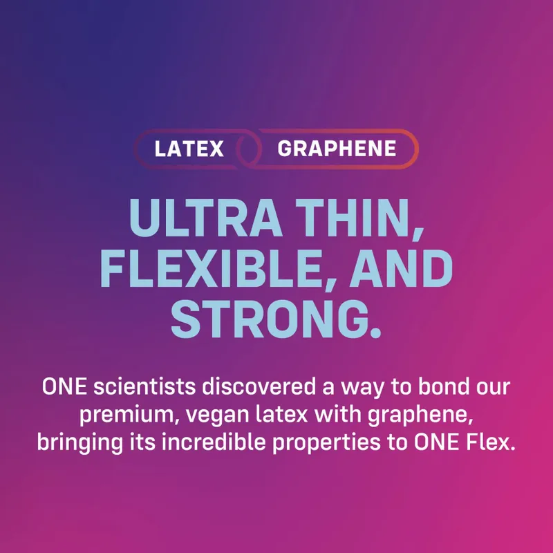 Презервативи ONE Flex Graphene, 3 шт, надтонкі, посилені графеном