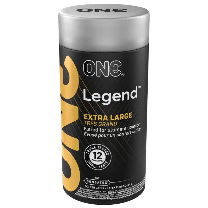 Презервативи ONE Legend XL, 12 шт, збільшеного розміру, у подарунковому тубусі