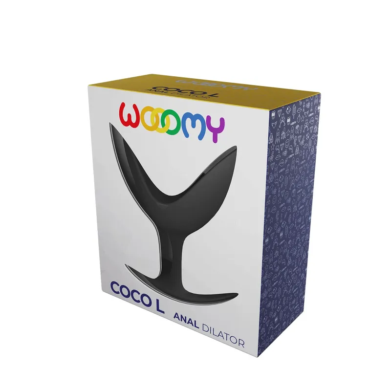 Анальний розширювач Wooomy Coco L, чорний, силіконовий