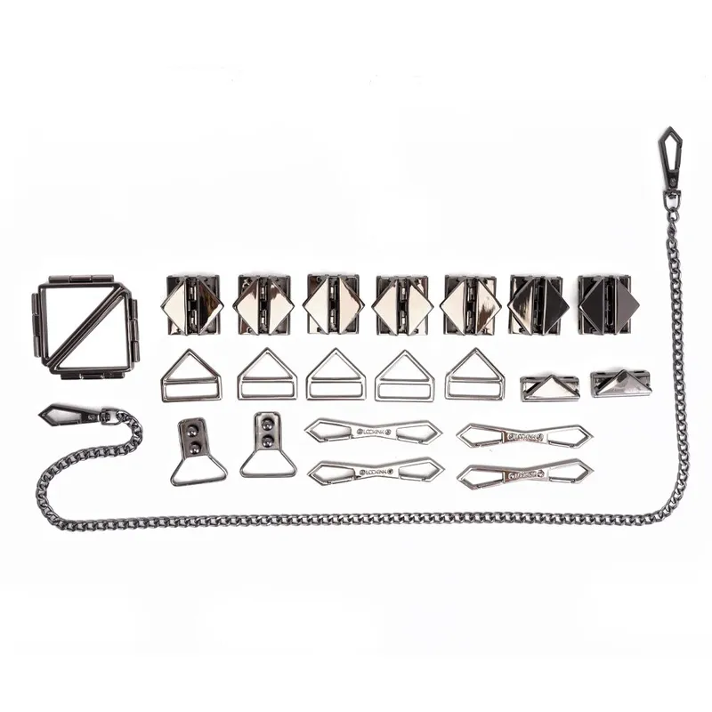 БДСМ-набір LOCKINK Bondage & Restraint Set, чорний, натуральна шкіра