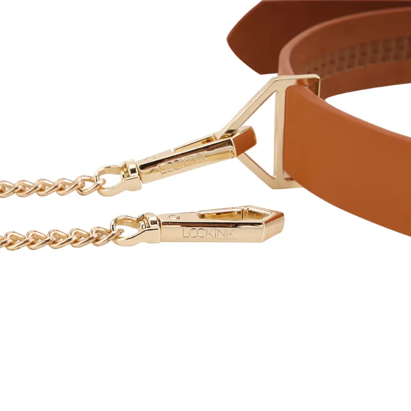 Нашийник з повідцем LOCKINK Tied Collar and Leash Set, карамельно-коричневий