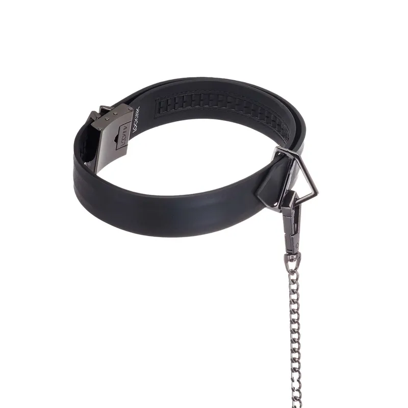 Нашийник з повідцем LOCKINK Tied Collar and Leash Set, чорний