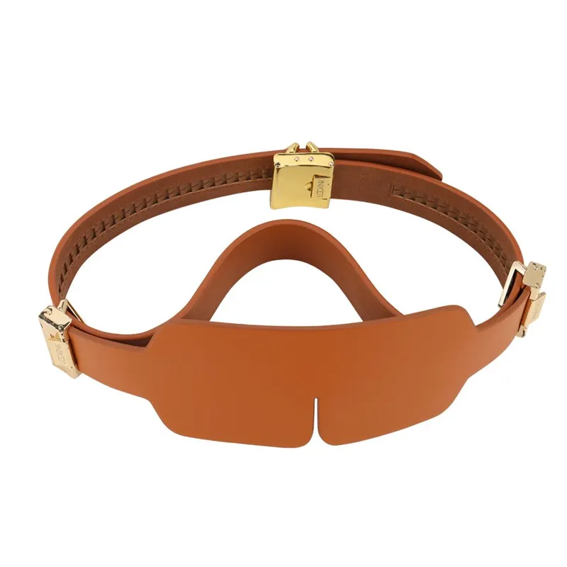 Маска на очі LOCKINK Blindfold Kit, коричнева, натуральна шкіра