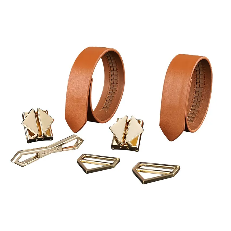 Фіксатори для рук і ніг LOCKINK Wristcuffs/Anklecuffs, коричневі, натуральна шкіра