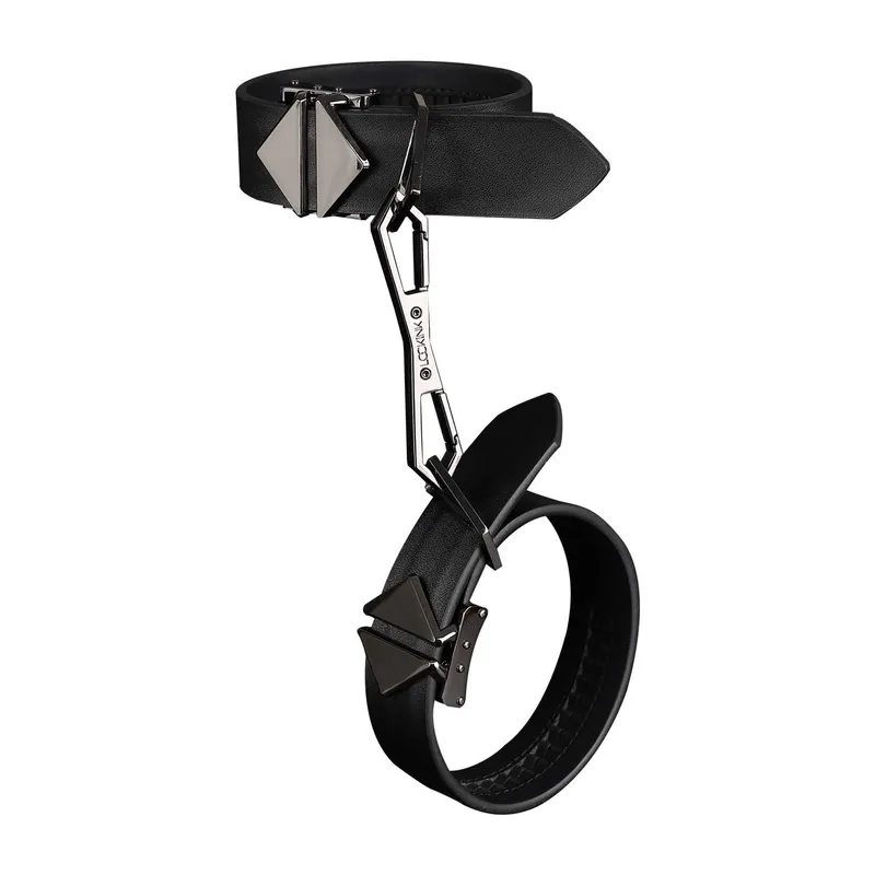 Фіксатори для рук і ніг LOCKINK Wristcuffs/Anklecuffs, чорні, натуральна шкіра