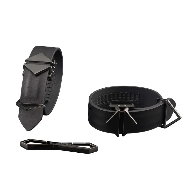 Фіксатори для рук і ніг LOCKINK Wristcuffs/Anklecuffs, чорні, натуральна шкіра