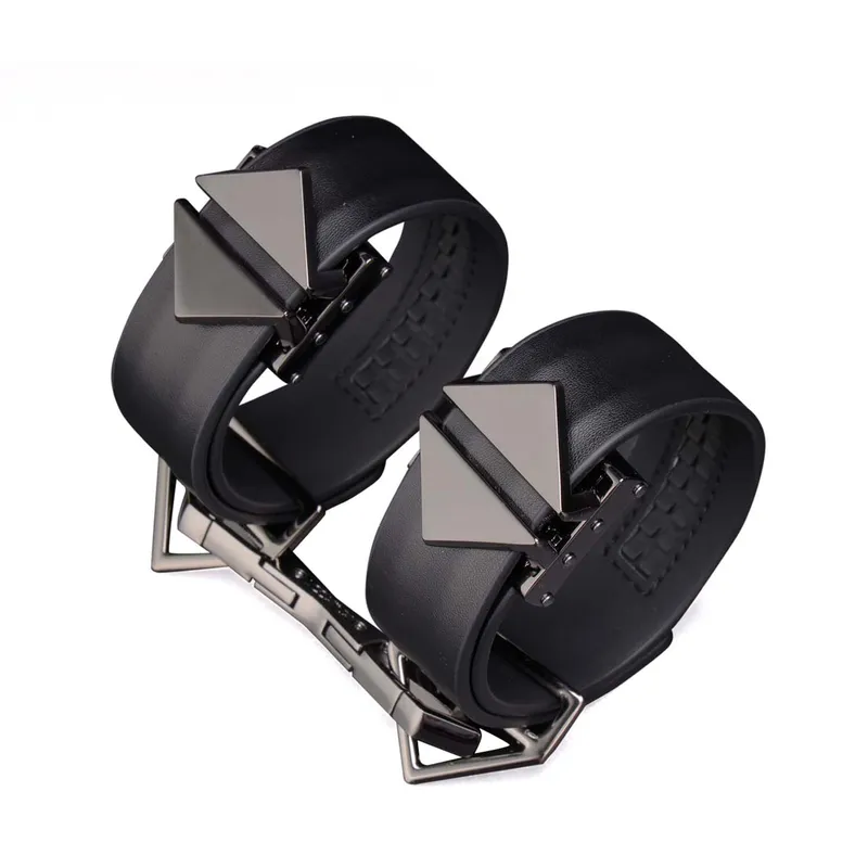 Набір фіксаторів для рук і ніг LOCKINK Hogtie Set, чорний, шкіряні ремені