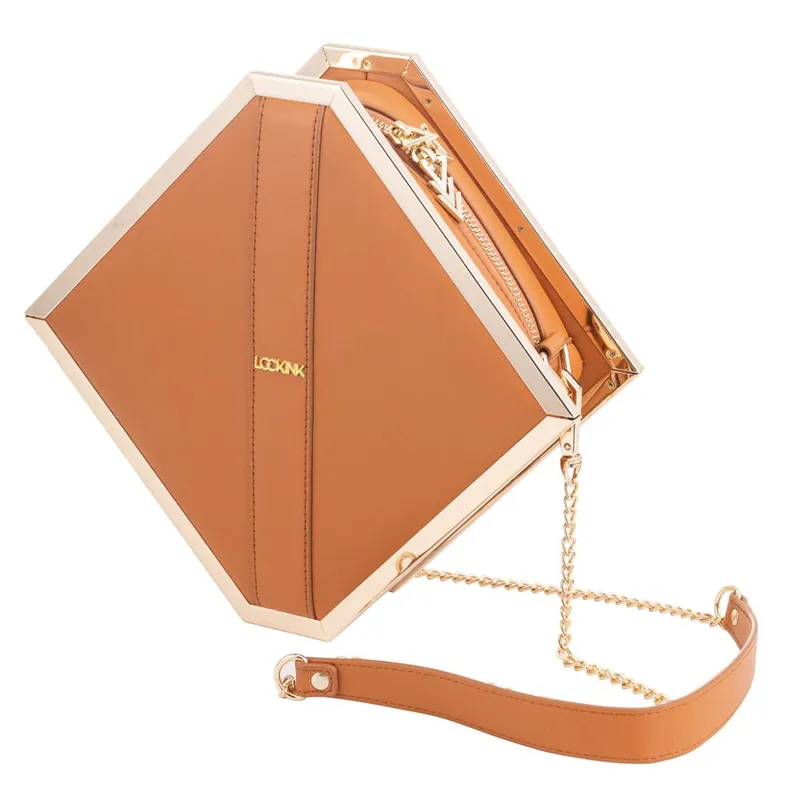 Сумка LOCKINK Mysterious Square Kink Bag з набором для бондажу, коричнева