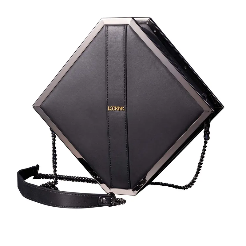 Сумка для секс-іграшок LOCKINK Mysterious Square Kink Bag, чорна, з набором для бондажу