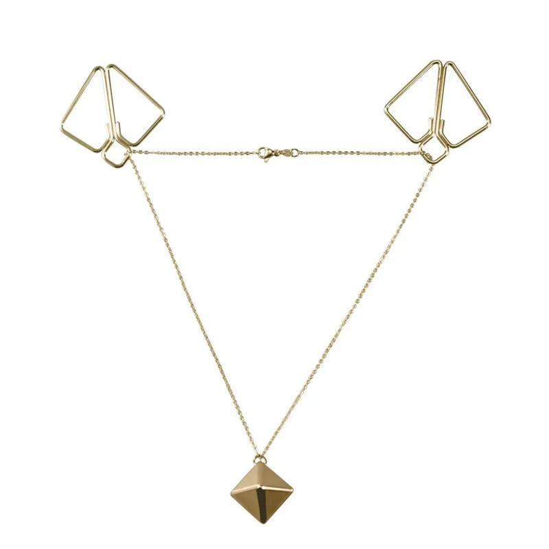 Затискачі для сосків з важкою підвіскою LOCKINK Nipple Clamps with Heavy Pendant, золотисті