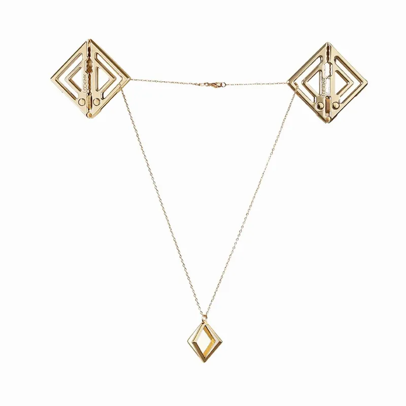 Затискачі для сосків LOCKINK Adjustable Nipple Clamps with Light Pendant, золотисті