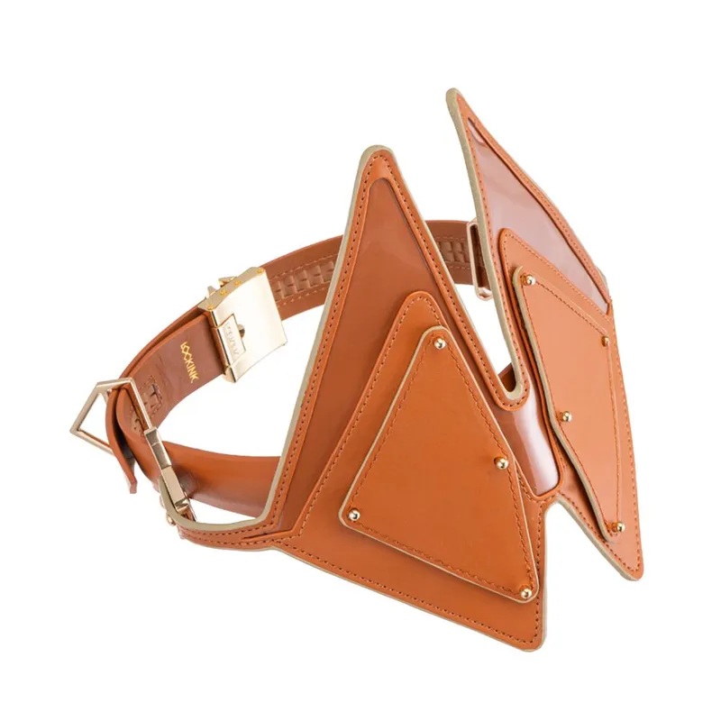 Маска на очі LOCKINK Vixen Blindfold, коричнева, натуральна шкіра