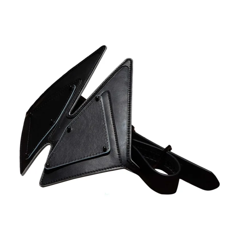Маска на очі LOCKINK Vixen Blindfold, чорна, натуральна шкіра