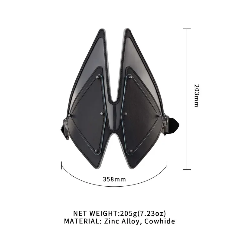 Маска на очі LOCKINK Vixen Blindfold, чорна, натуральна шкіра