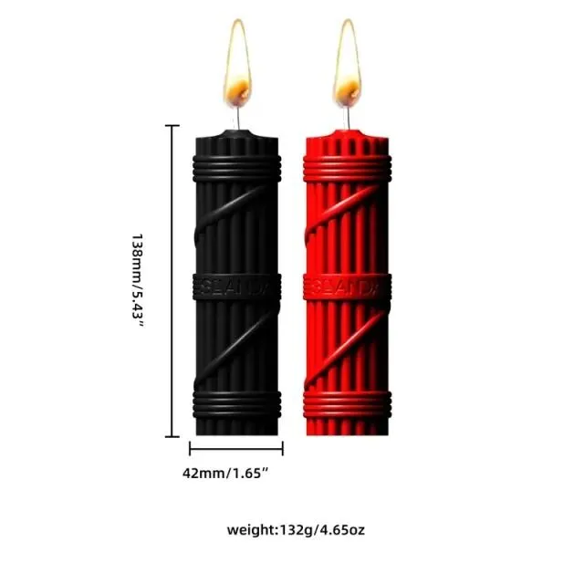БДСМ-свічки LOCKINK SEVANDA Fetish Drip Candles Set, 2 шт, низькотемпературні