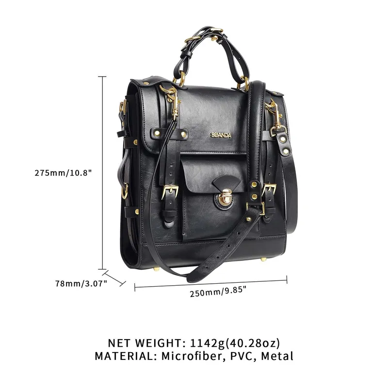 Сумка-трансформер для секс-іграшок LOCKINK Detachable JK Bag, чорна, ПВХ