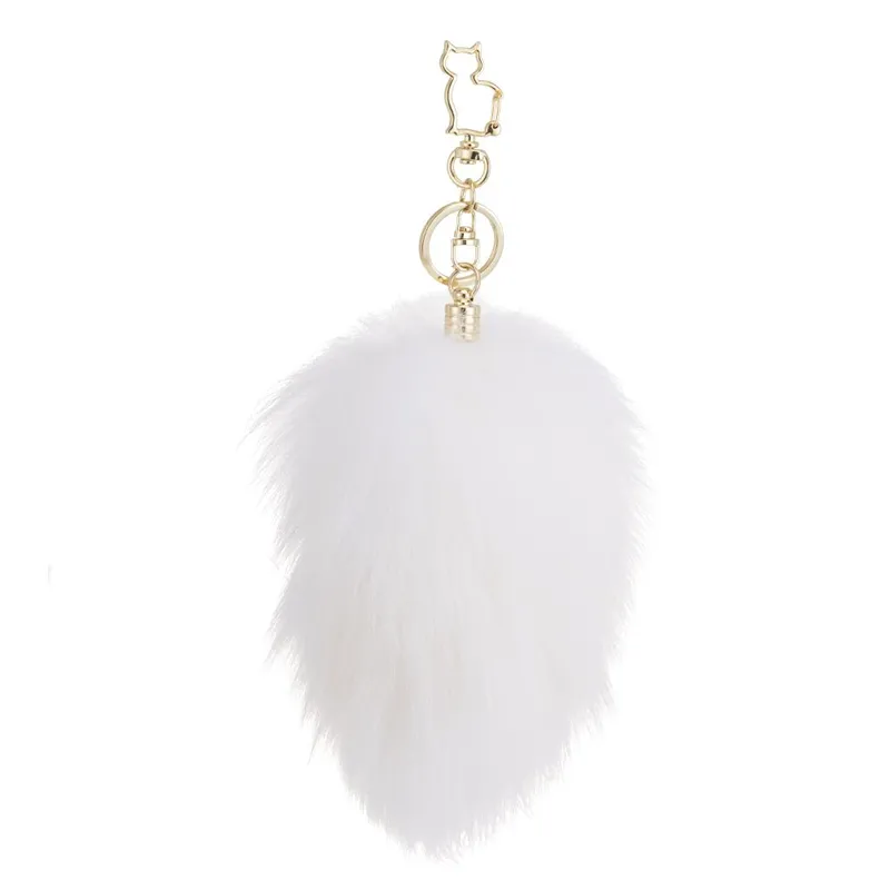 Металева анальна пробка з хвостом LOCKINK SEVANDA White Bunny-Tail Anal Rose-shape Plug