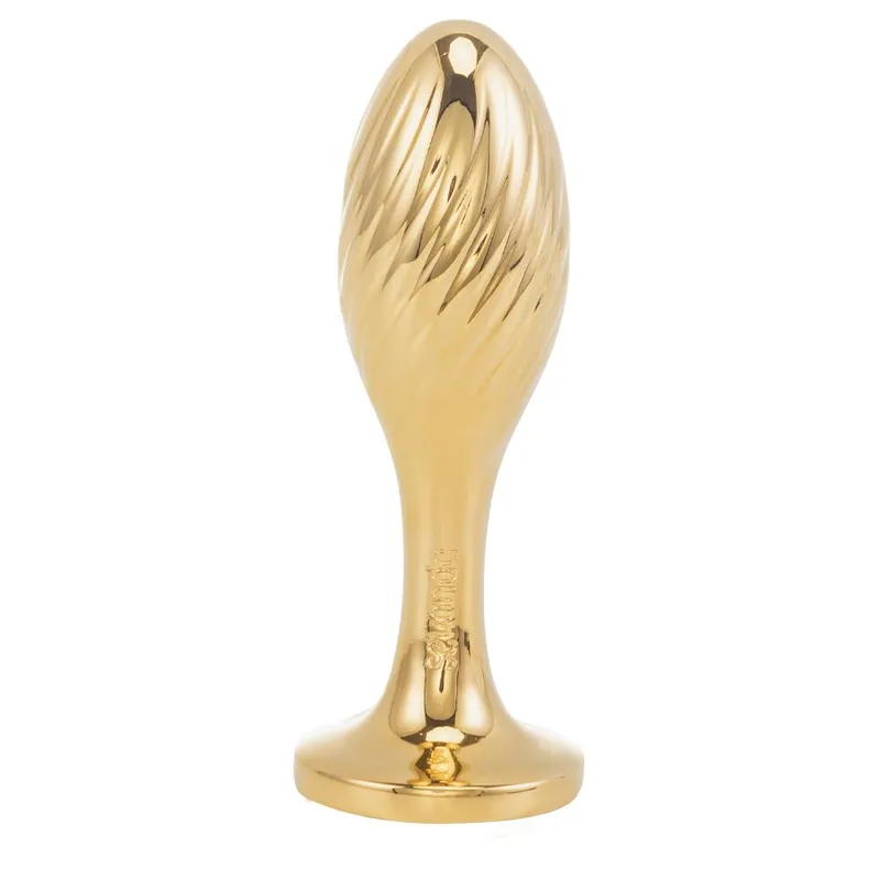 Металева анальна пробка з хвостом LOCKINK SEVANDA White Bunny-Tail Anal Pear-shape Plug