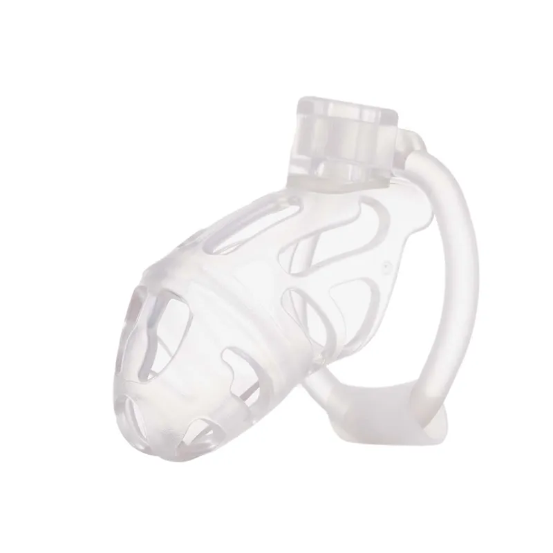 Клітка для пеніса LOCKINK SEVANDA Plastic Penis Chastity Cage, прозора, 3 кільця