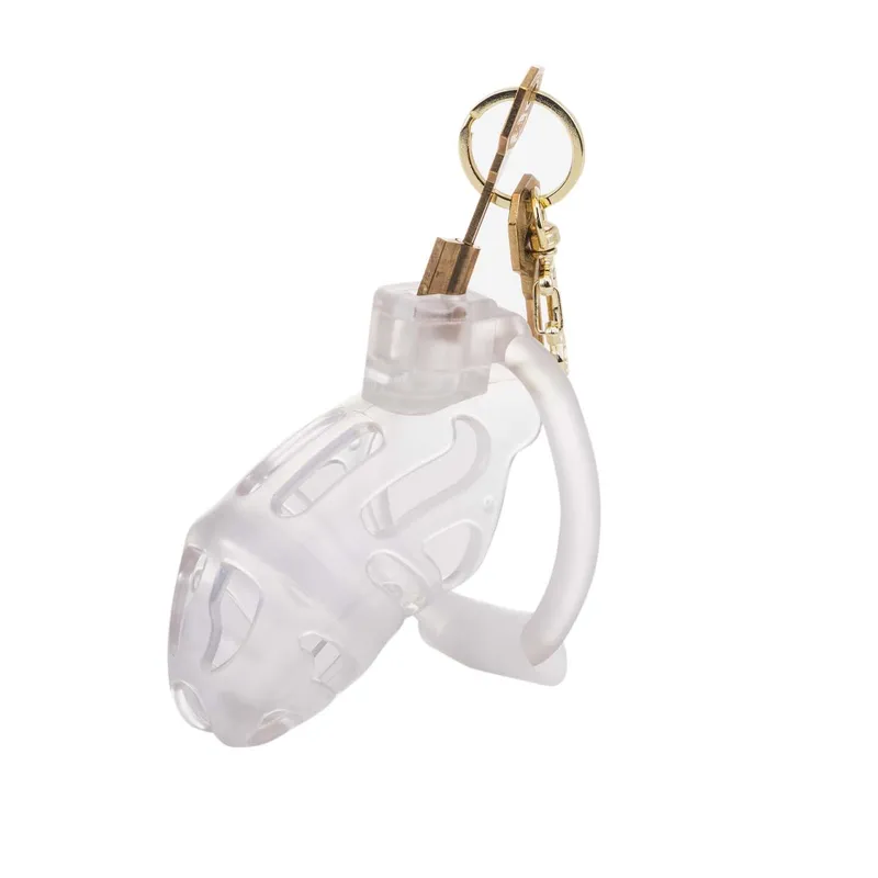 Клітка для пеніса LOCKINK SEVANDA Plastic Penis Chastity Cage, прозора, 3 кільця